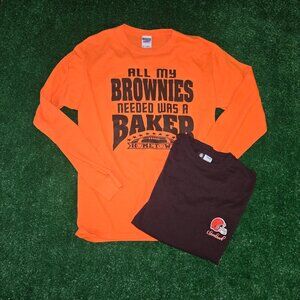 🏈🧡🤎NFL Cleveland Browns Baker Mayfield tshirt + bonus shirt